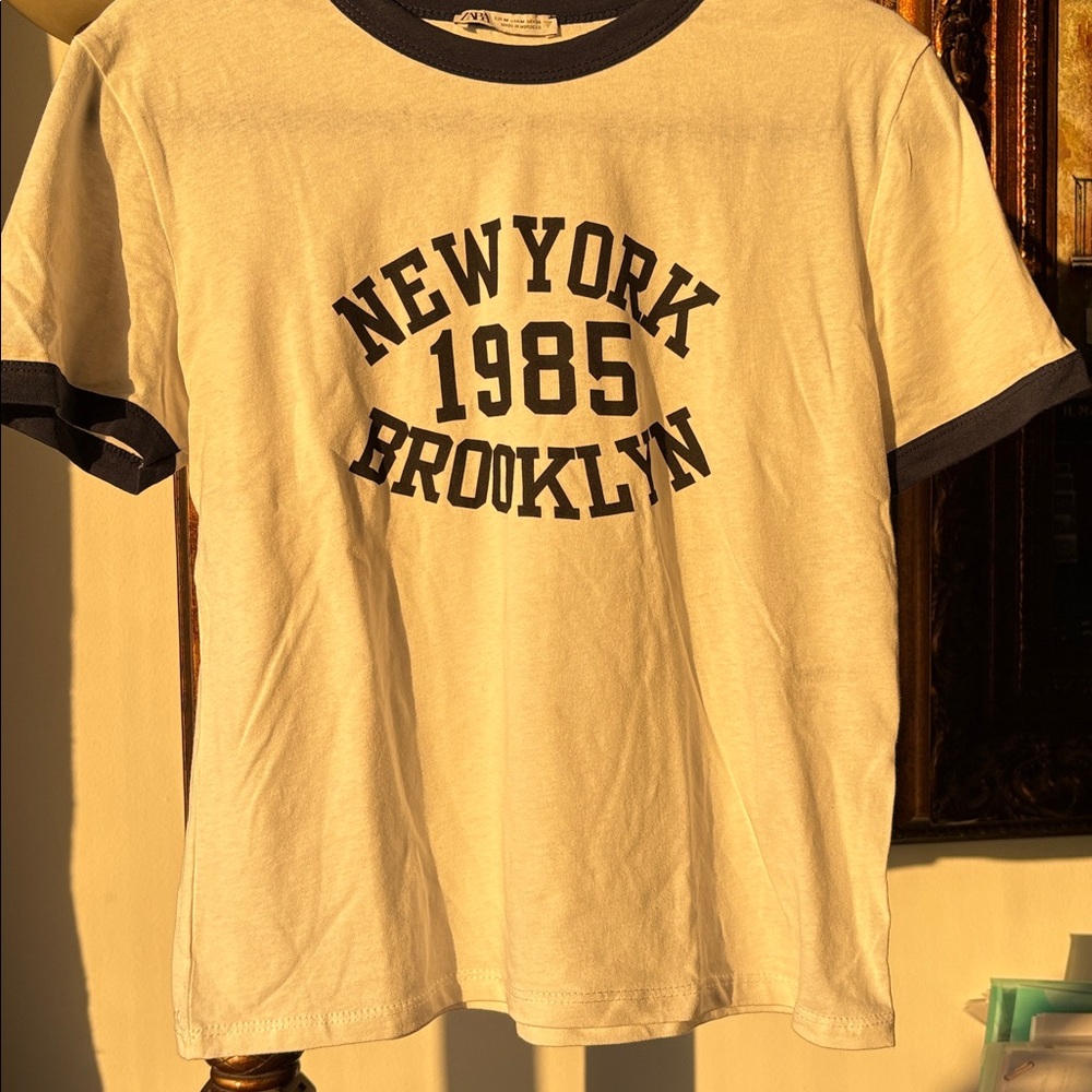 Zara short sleeve New York Brooklyn T-shirt